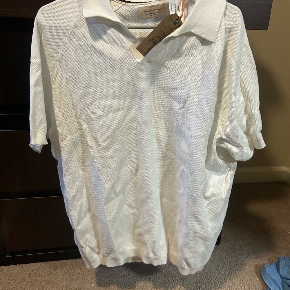 Weatherproof Men's White Short-Sleeve Polo